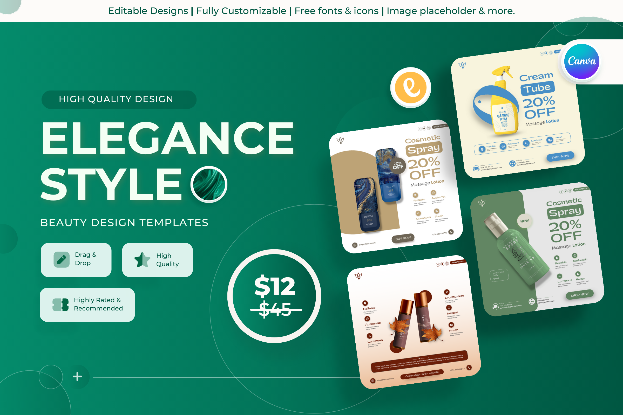 Elegance Style - Beauty Canva Templates