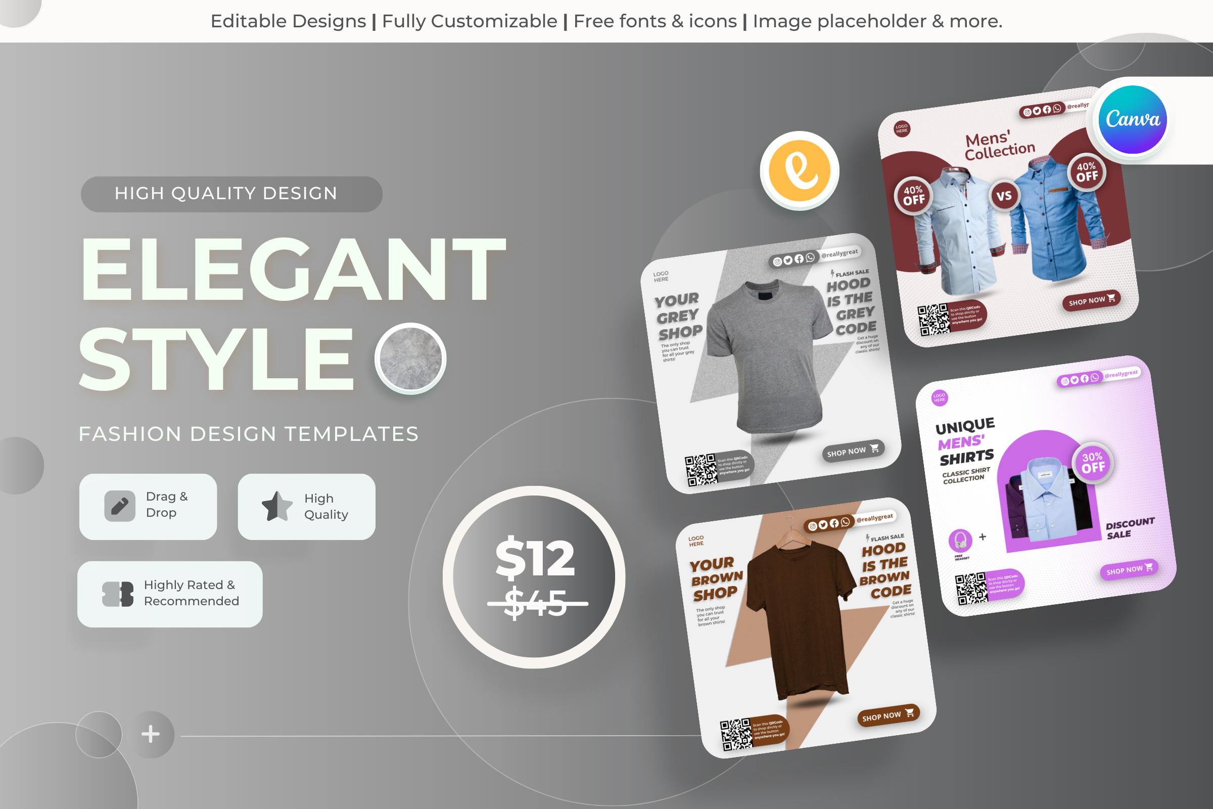 Elegant Style-Fashion Canva Template