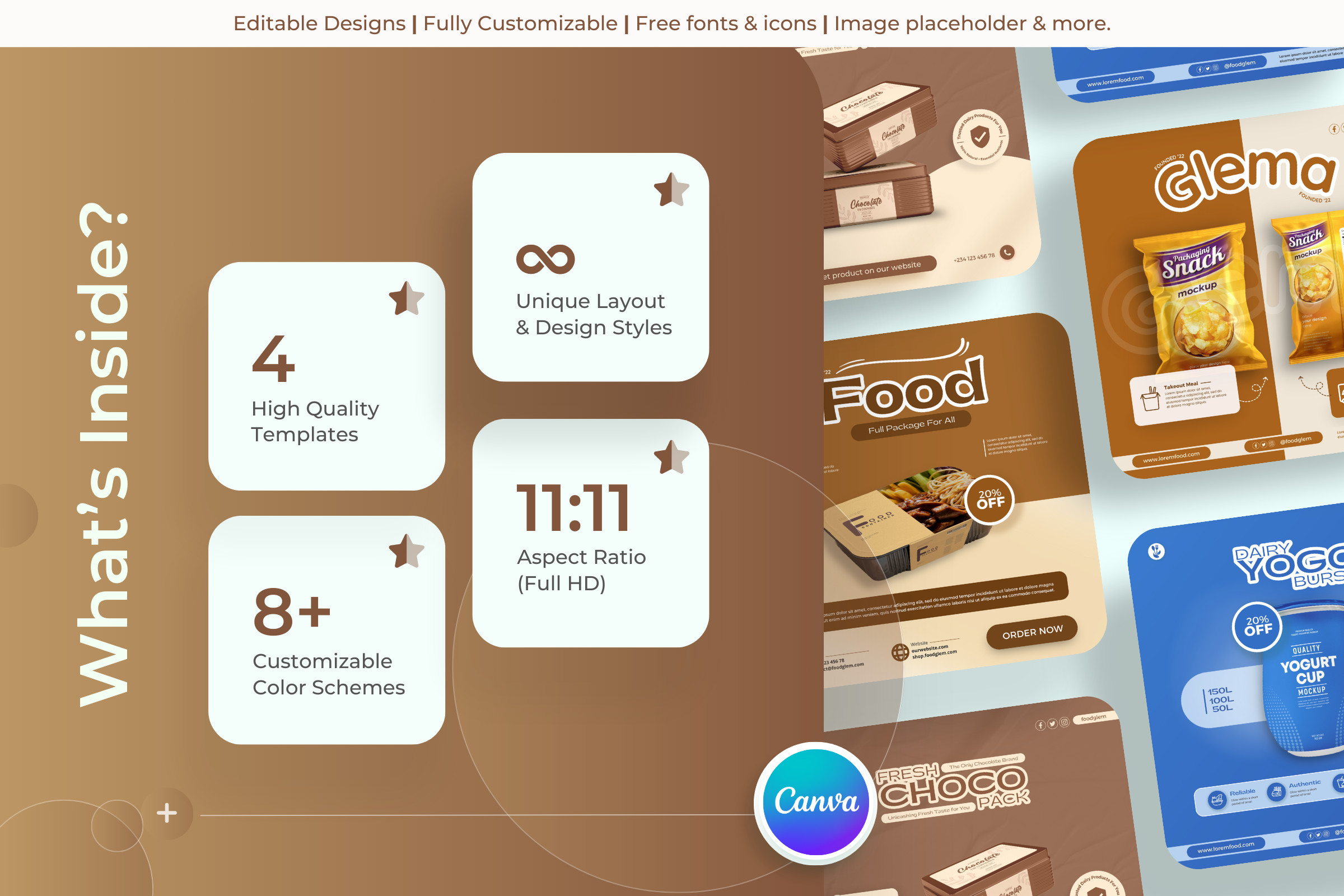 Flavor Art - Foods Canva Template