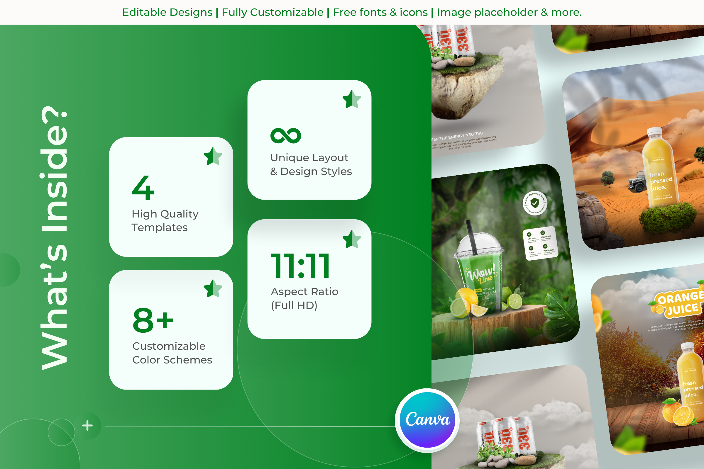 Fresh Gourmet - Foods Canva Template