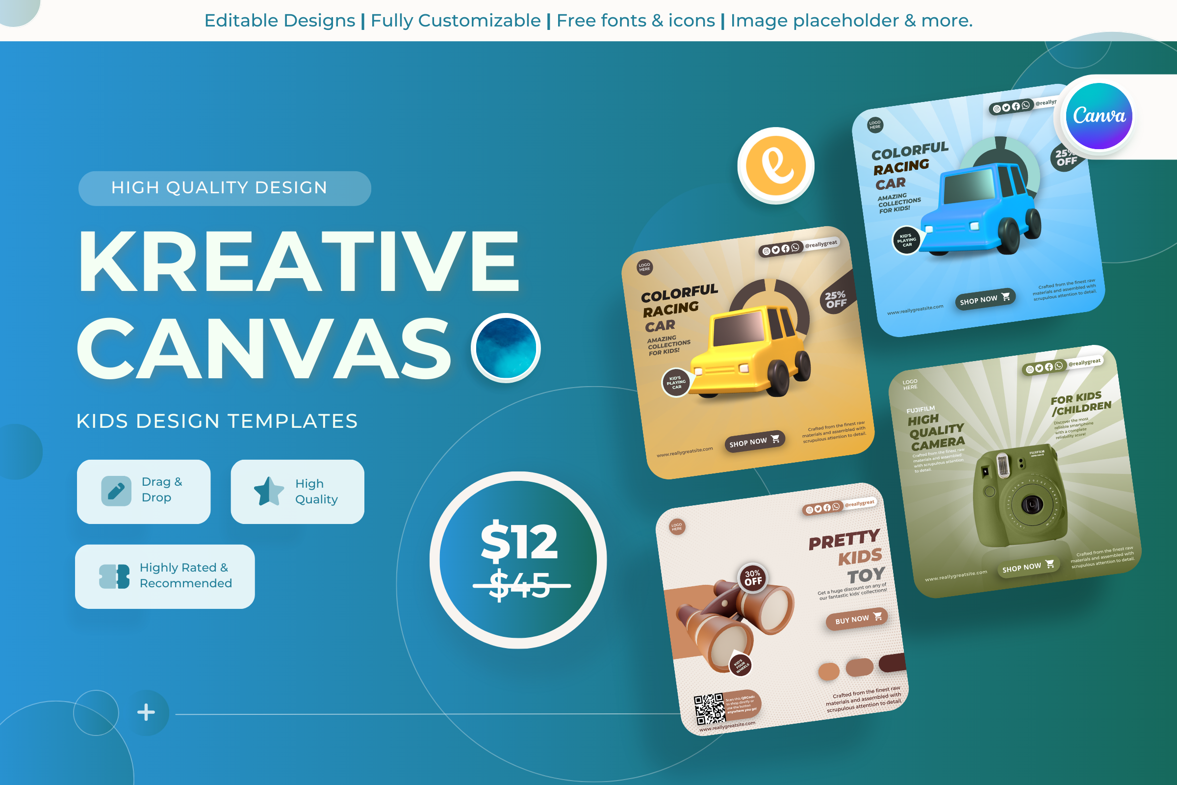 Kreative Canvas-Kids Canva Templates