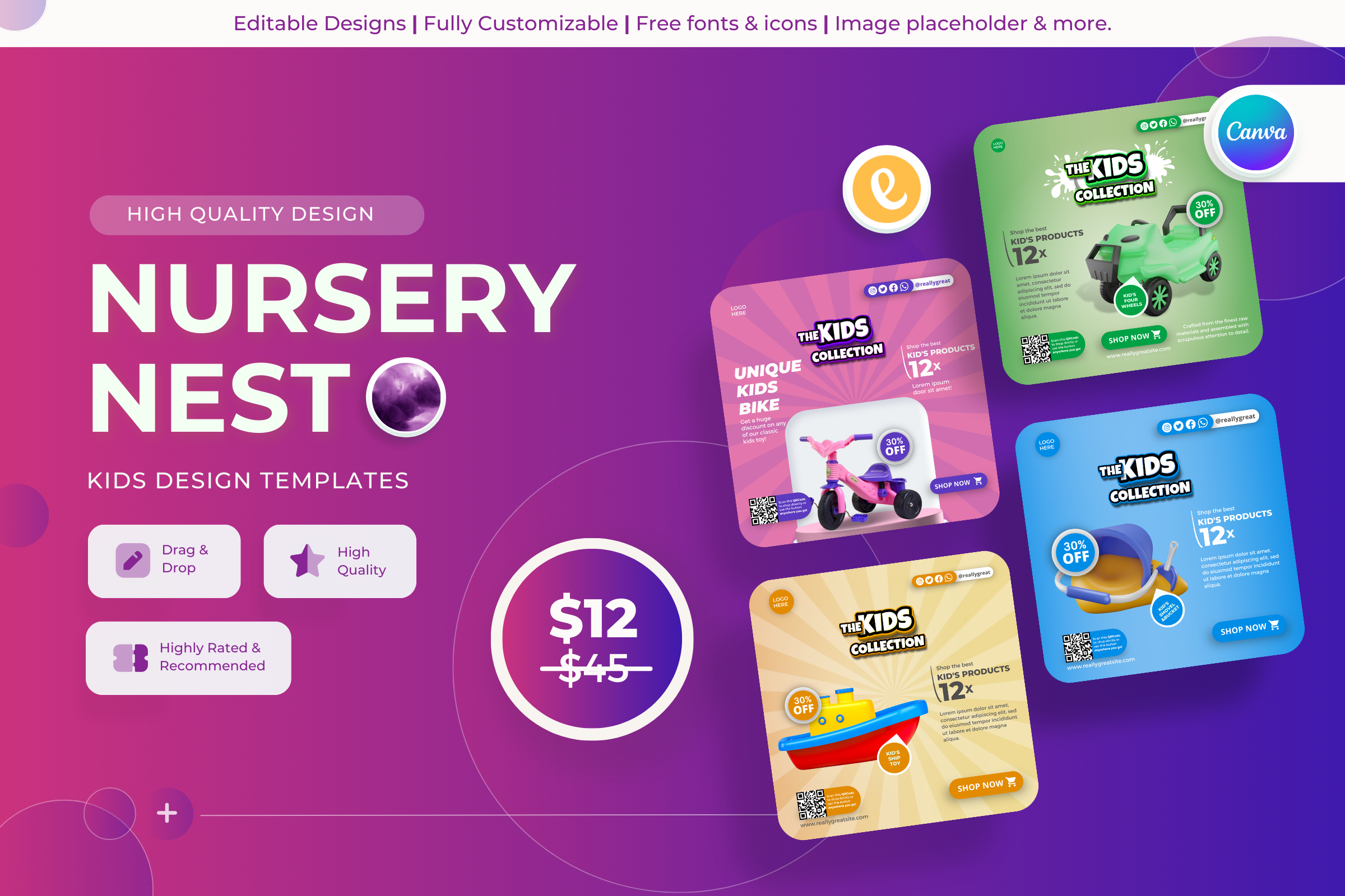 Nursery Nest - Kids Canva Templates