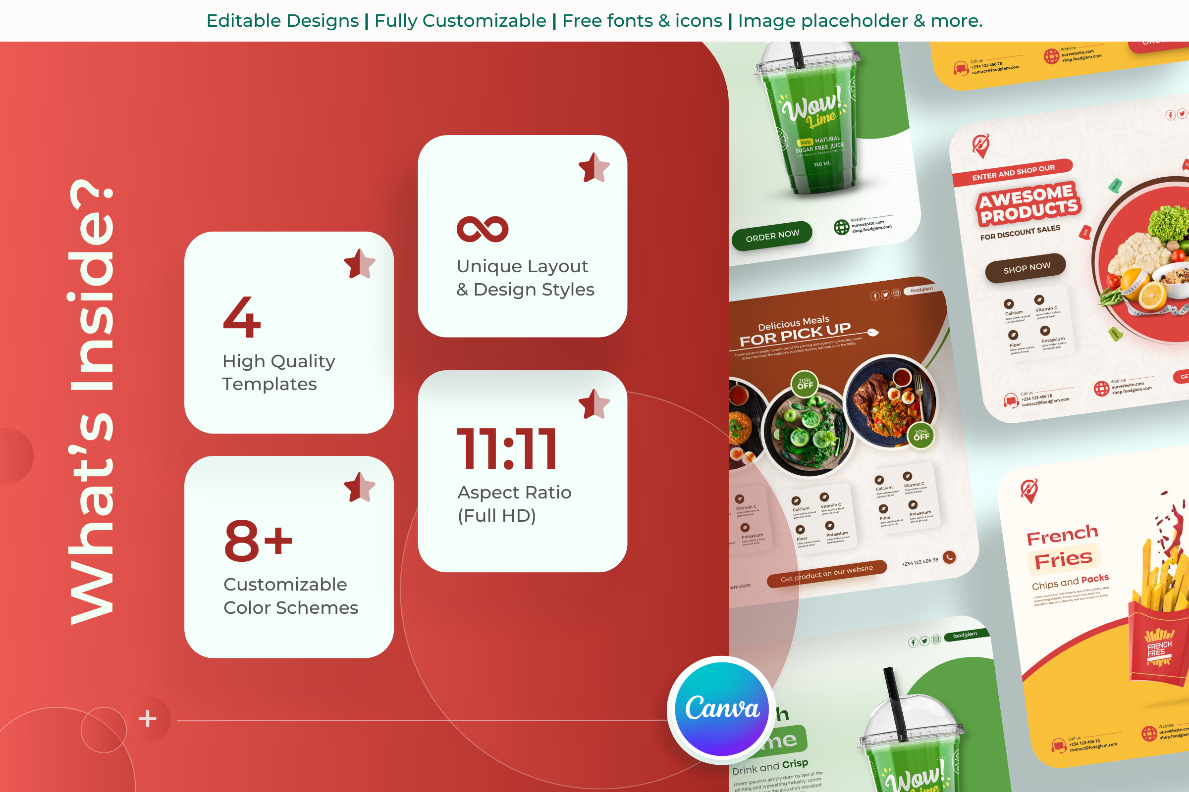 Savory Artist- Foods Canva Templates