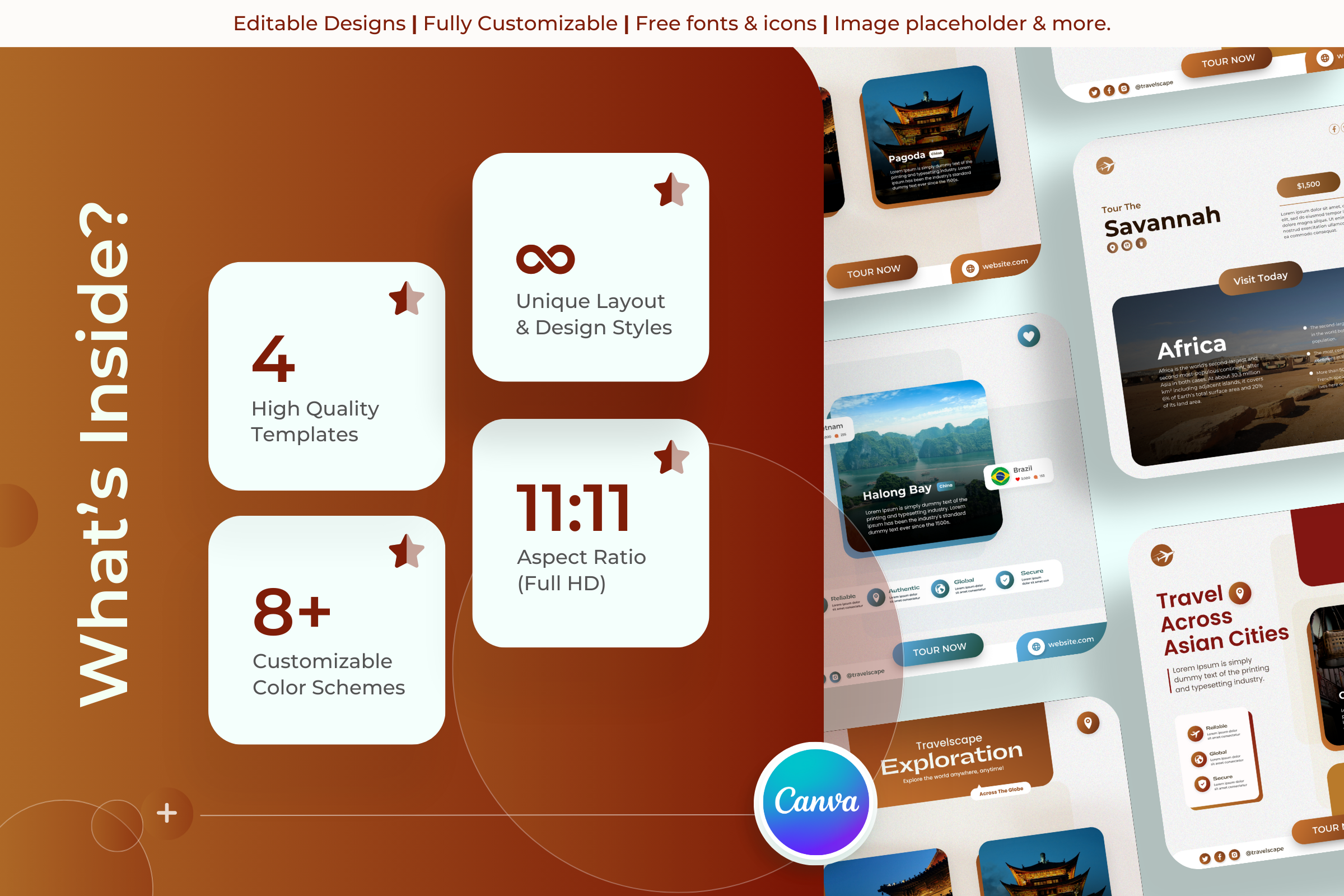 Voyage Style - Travel Canva Templates