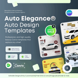 Auto Elegance - Auto Canva Templates