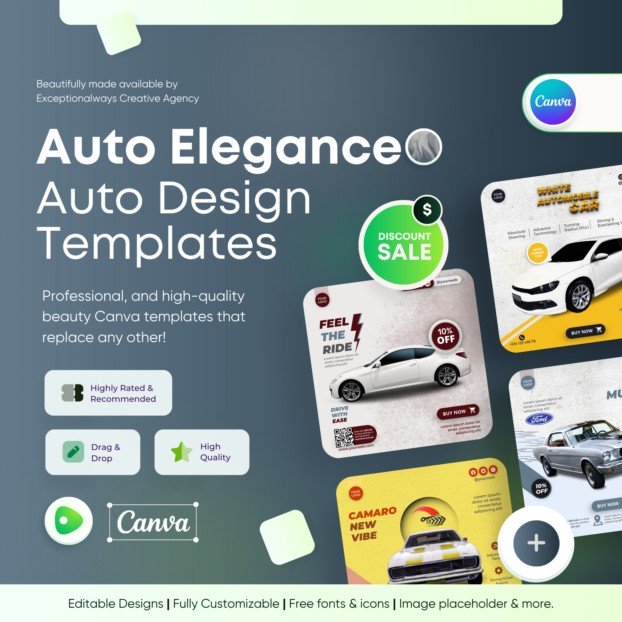Auto Elegance - Auto Canva Templates