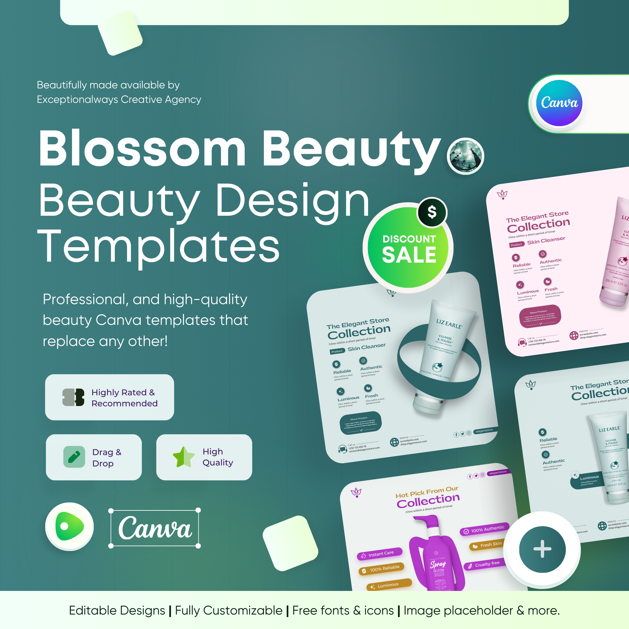 Blossom Beauty - Beauty Canva Template