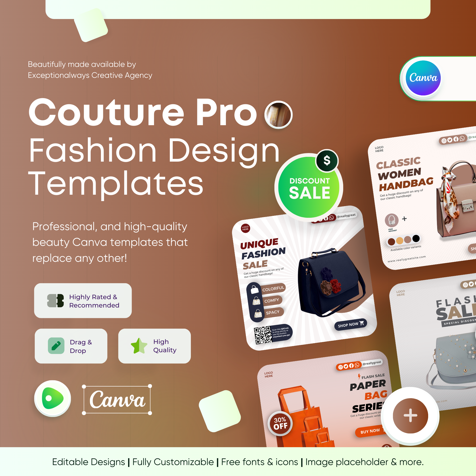 Couture Pro- Fashion Canva Templates