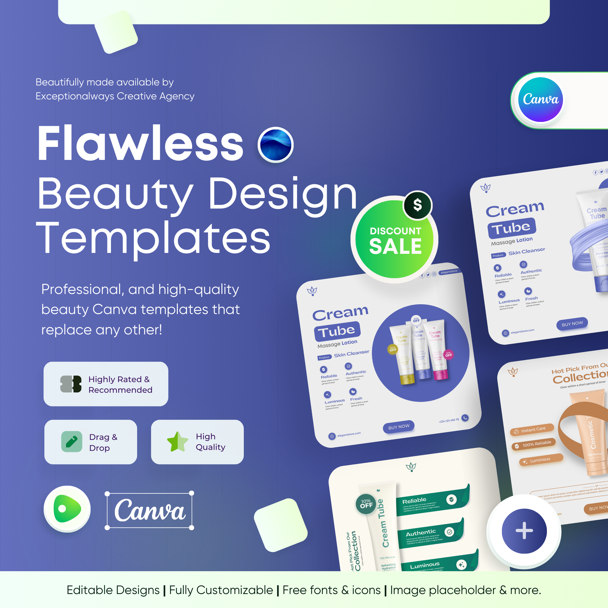 Flawless- Beauty Canva Template