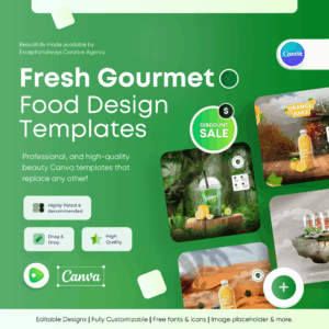 Fresh Gourmet - Foods Canva Template