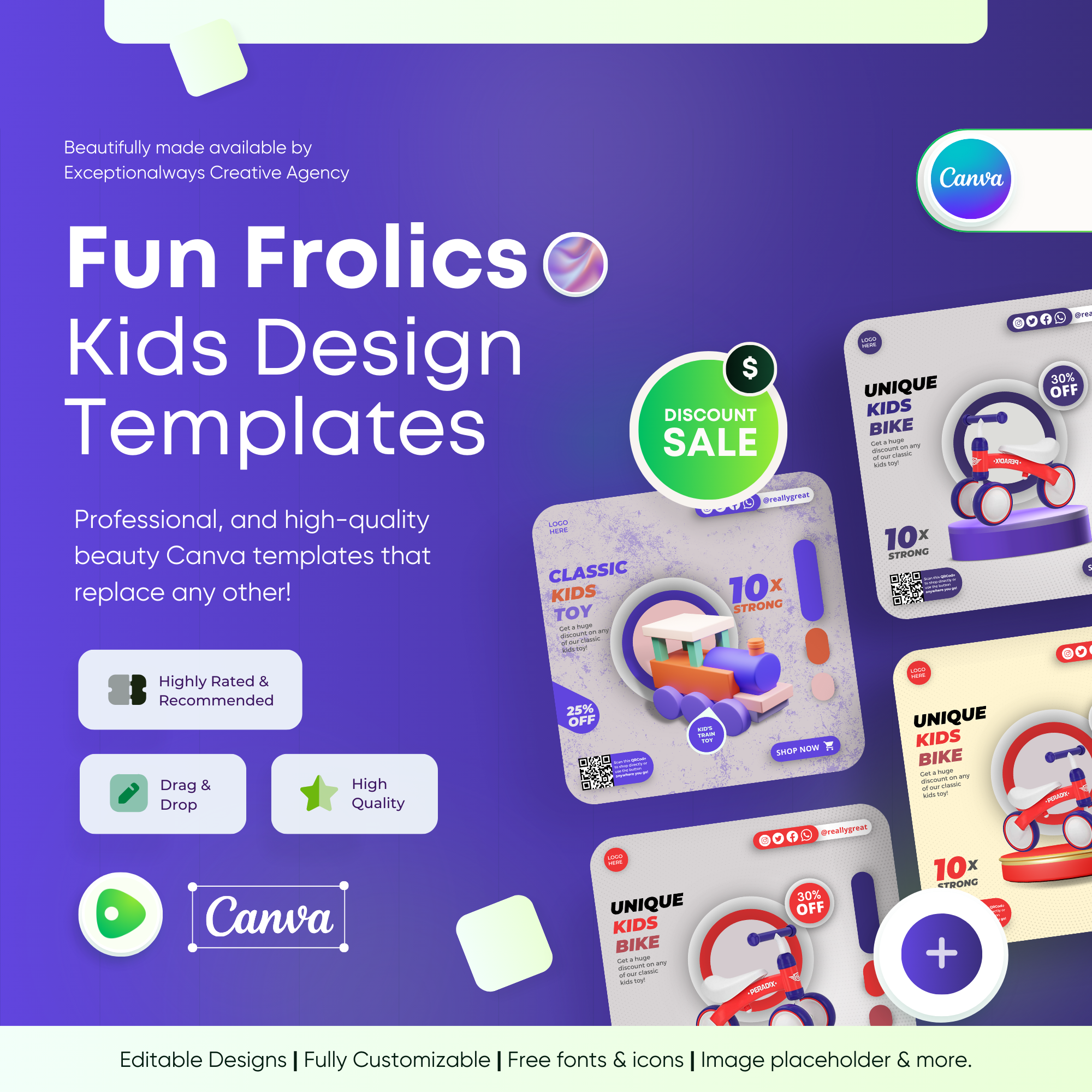 Fun Frolics - Kids Canva Templates - Exceptionalways