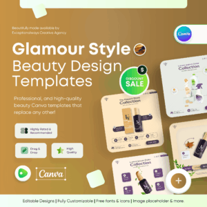Glamour Style - Beauty Canva Templates