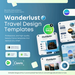 Wanderlust - Travel Canva Templates