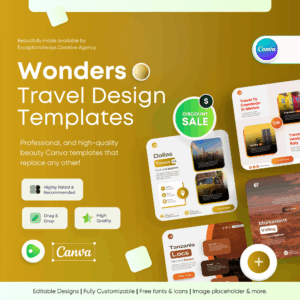Wonders - Travel Canva Templates
