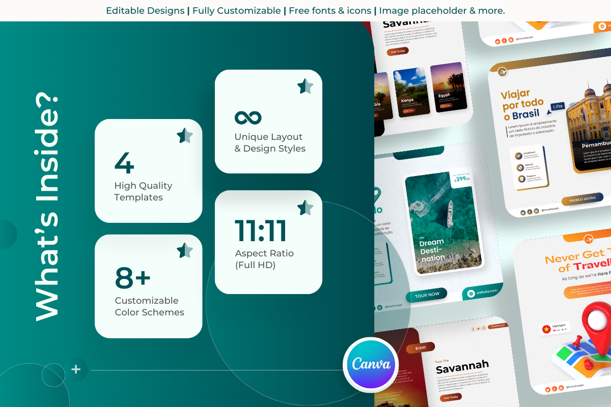 Adventure - Travel Canva Templates