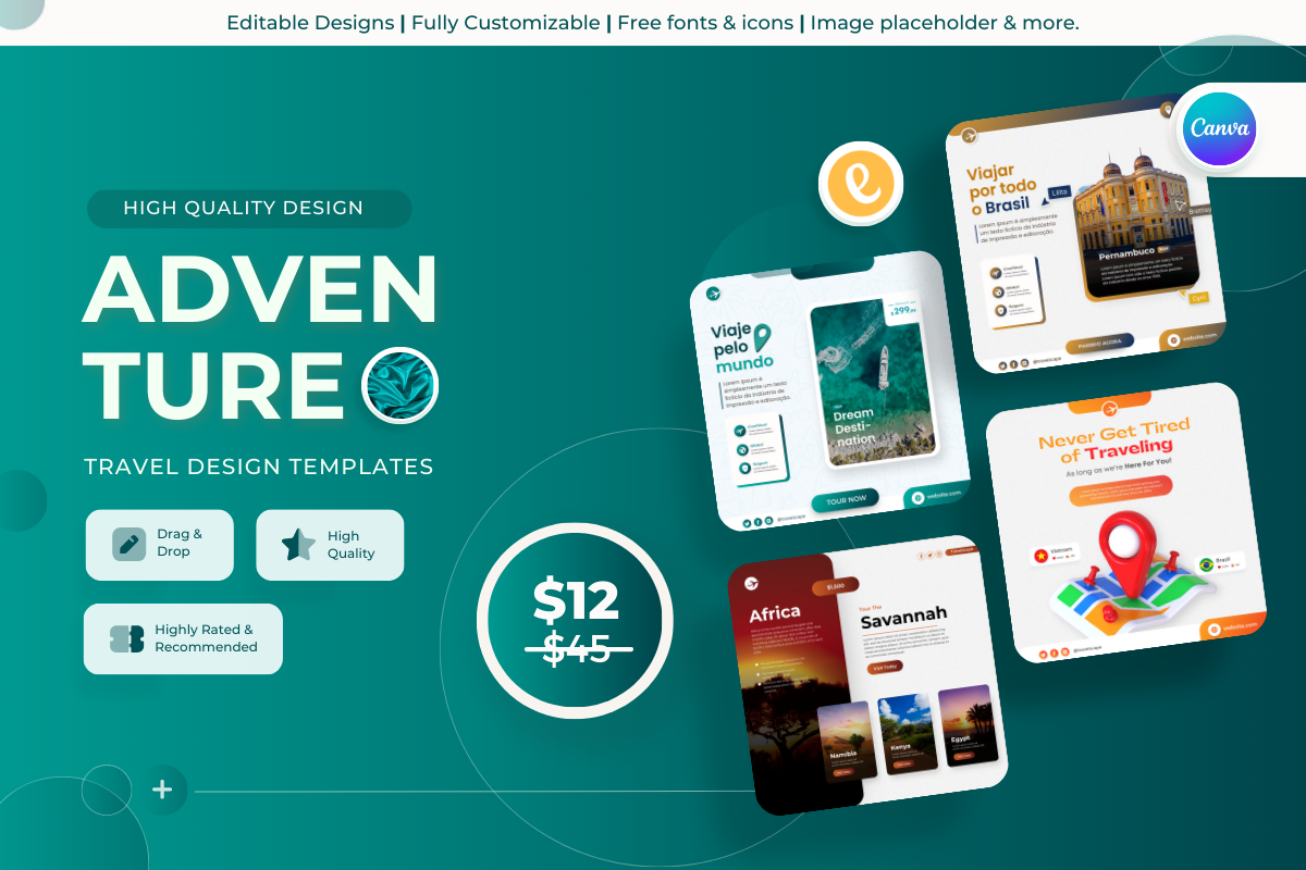Adventure - Travel Canva Templates