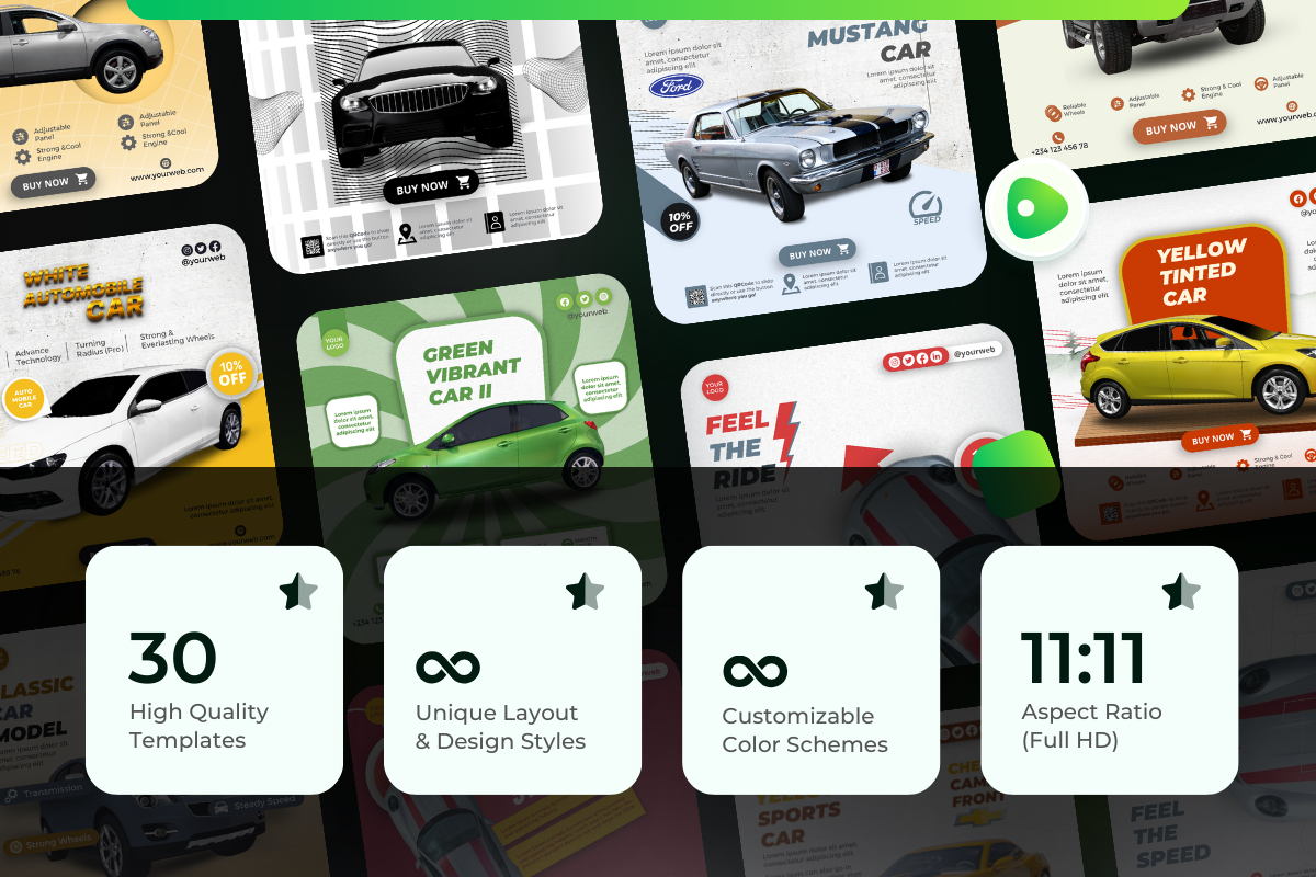 Automobile Tech Canva Design Templates