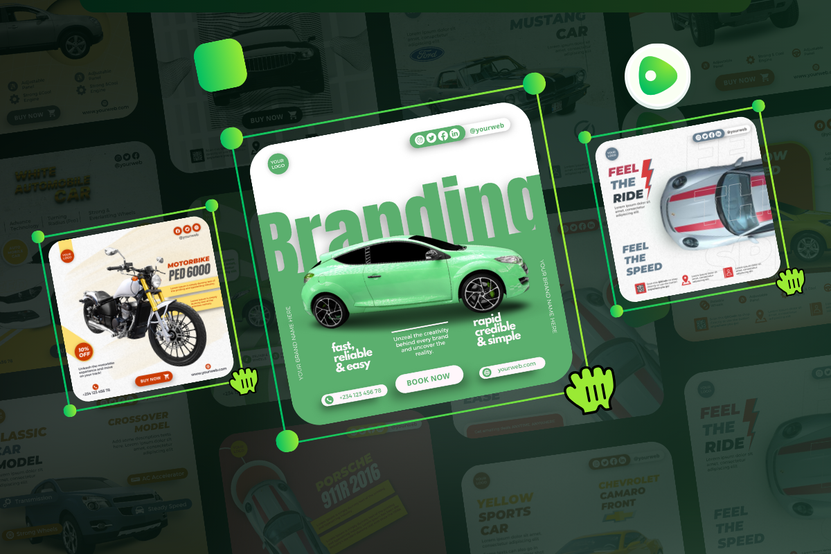 Automobile Tech Canva Design Templates