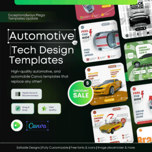 Automobile Tech Canva Design Templates