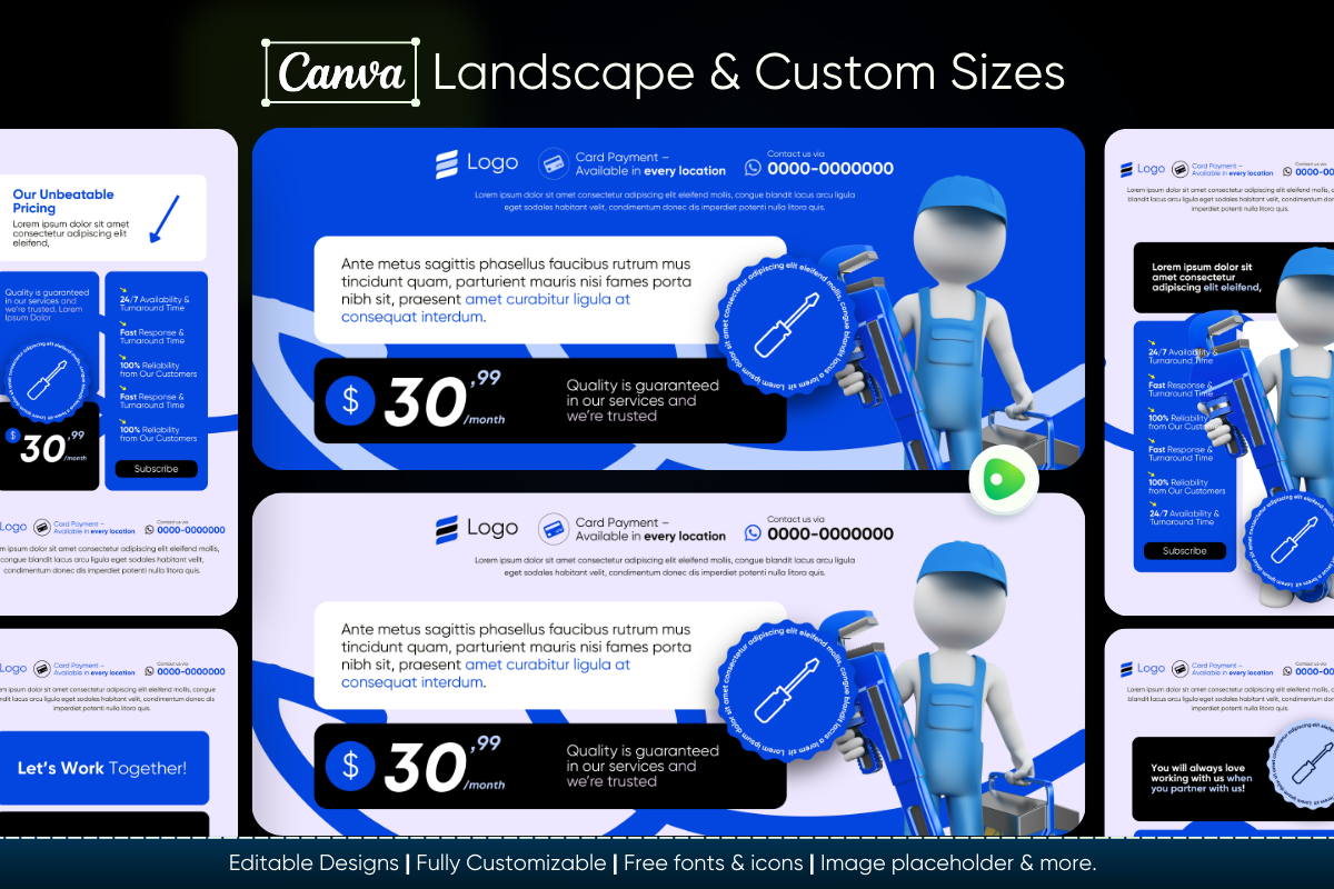 Home Hero Canva Marketing Templates