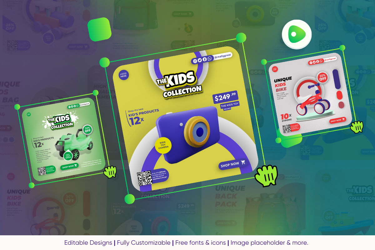 Kids, Children Design Canva Templates