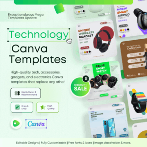 Technology, Electronics and Gadgets Canva Templates