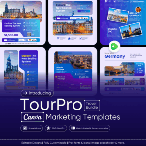 TourPro – Travel & Tour, Vacation Canva Templates