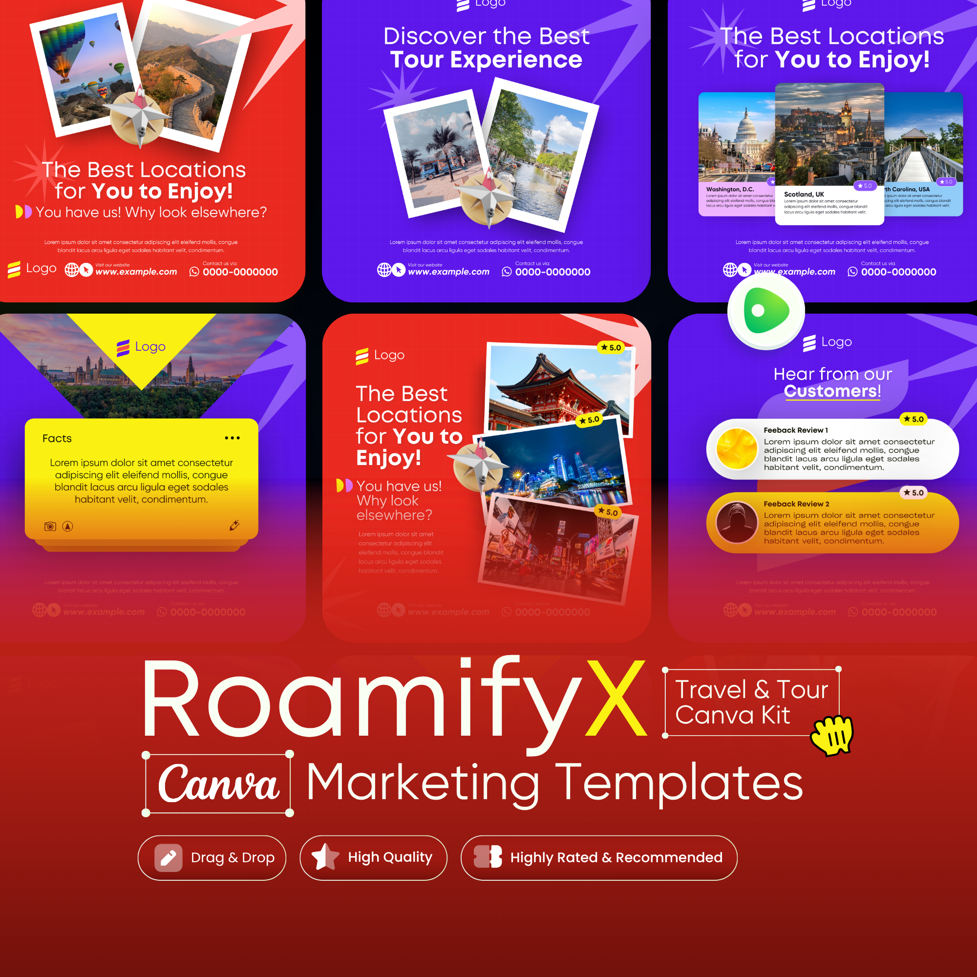 RoamifyX Marketing Template