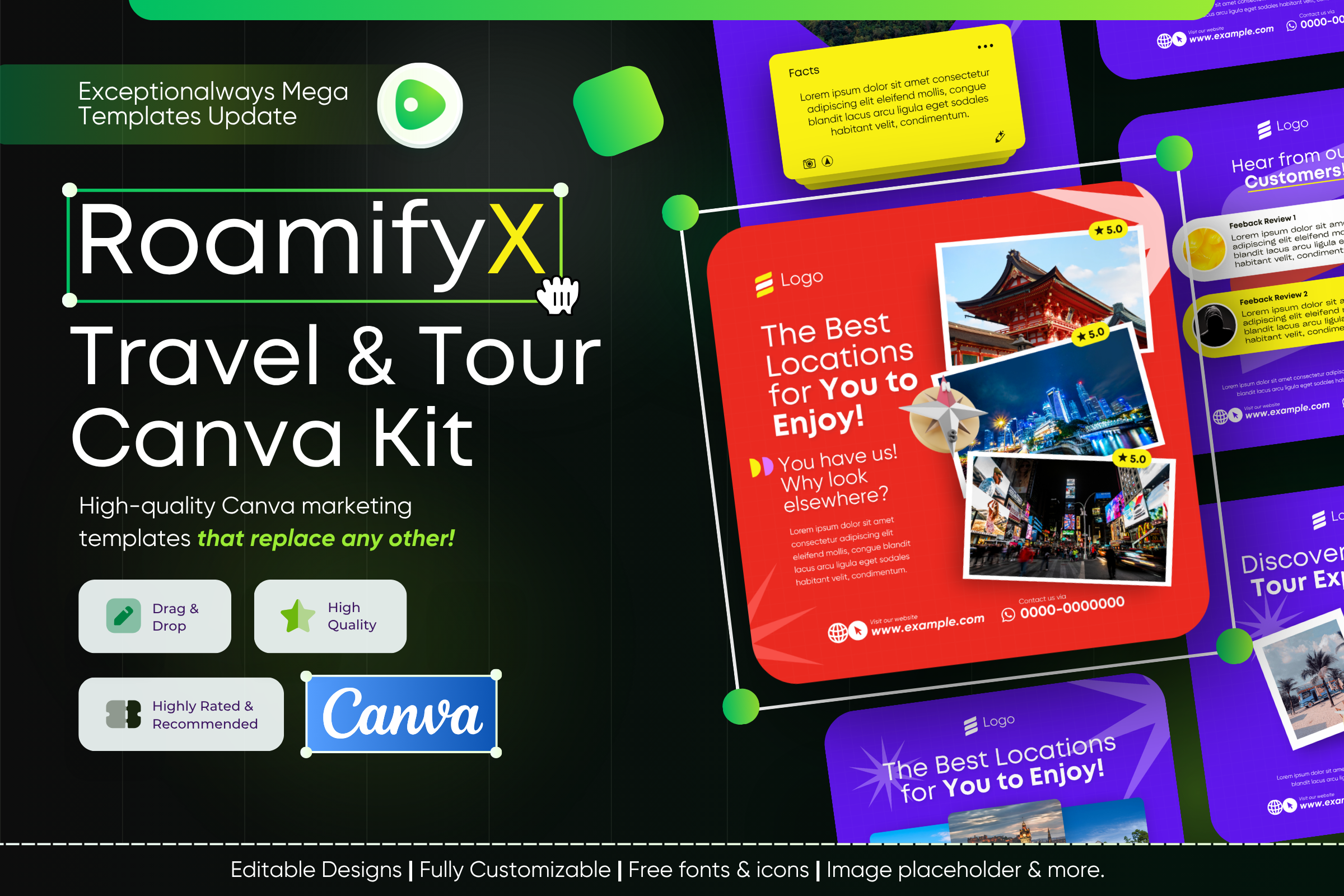 RoamifyX - Travel & Tour Canva Kit - Image 2