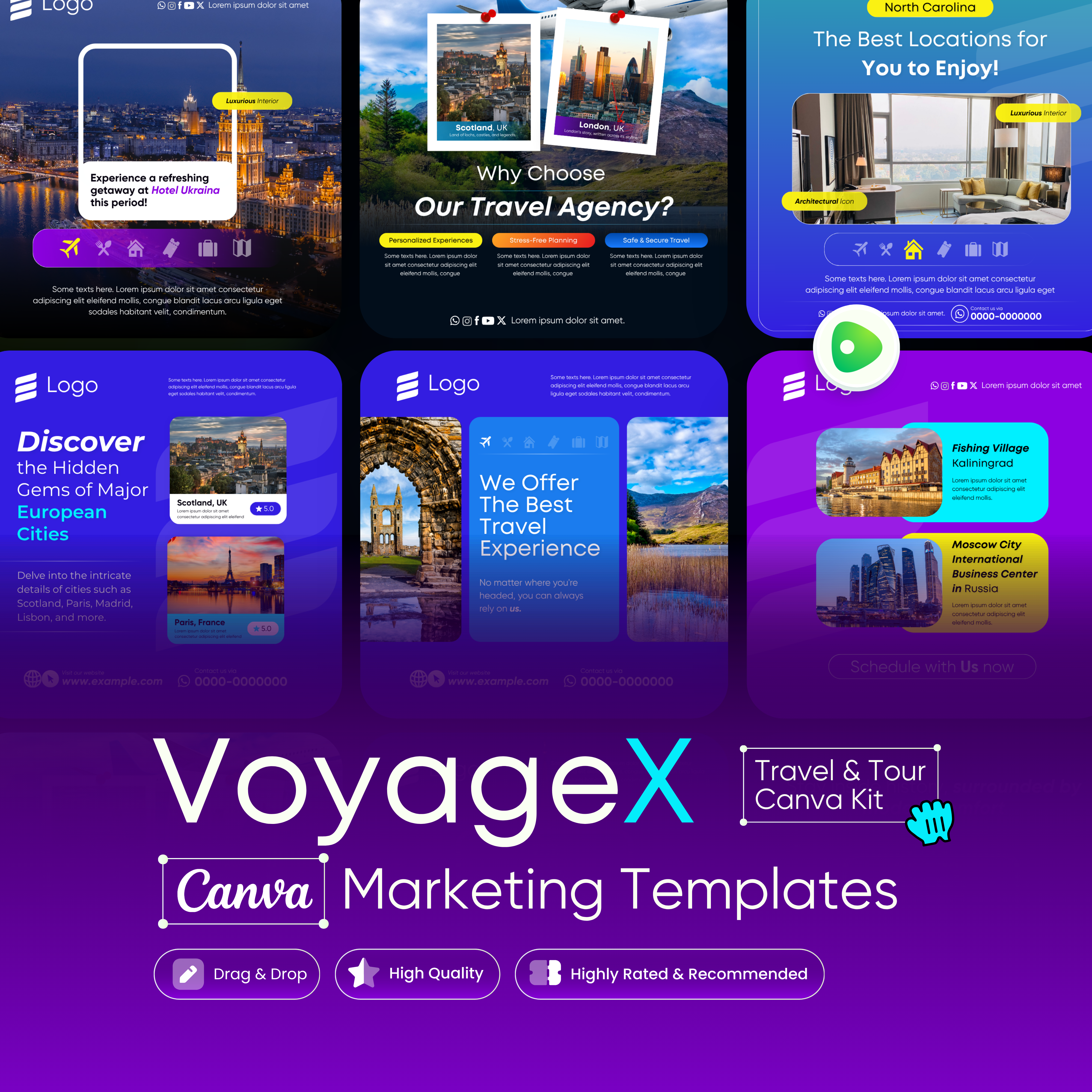 VoyageX Marketing Templates
